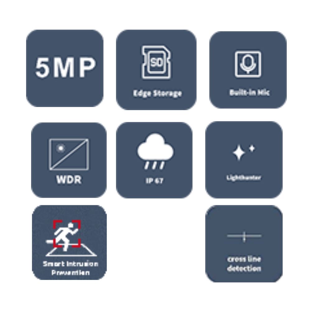 UNV 5MP HD Mini IR Fixed Bullet Network Camera (Only for USA) | UNV-IPC2125SR5-ADF28KM-G