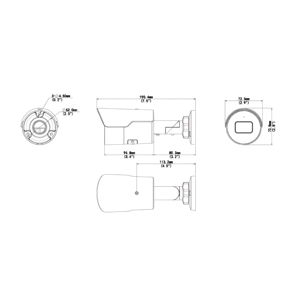 UNV IPC2125SR-ADF28KM-H 5MP WDR Fixed IR Mini Bullet Network Camera (2.8mm Focal) | All Security Equipment
