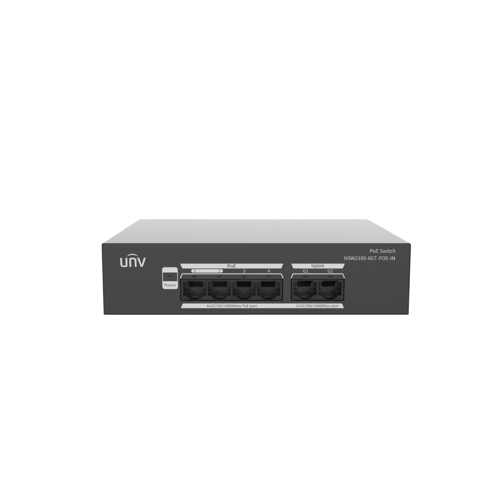 UNV NSW2100-6GT-POE-IN Giga 4-Port Lite Cloud Managed PoE Switch | All Security Equipment