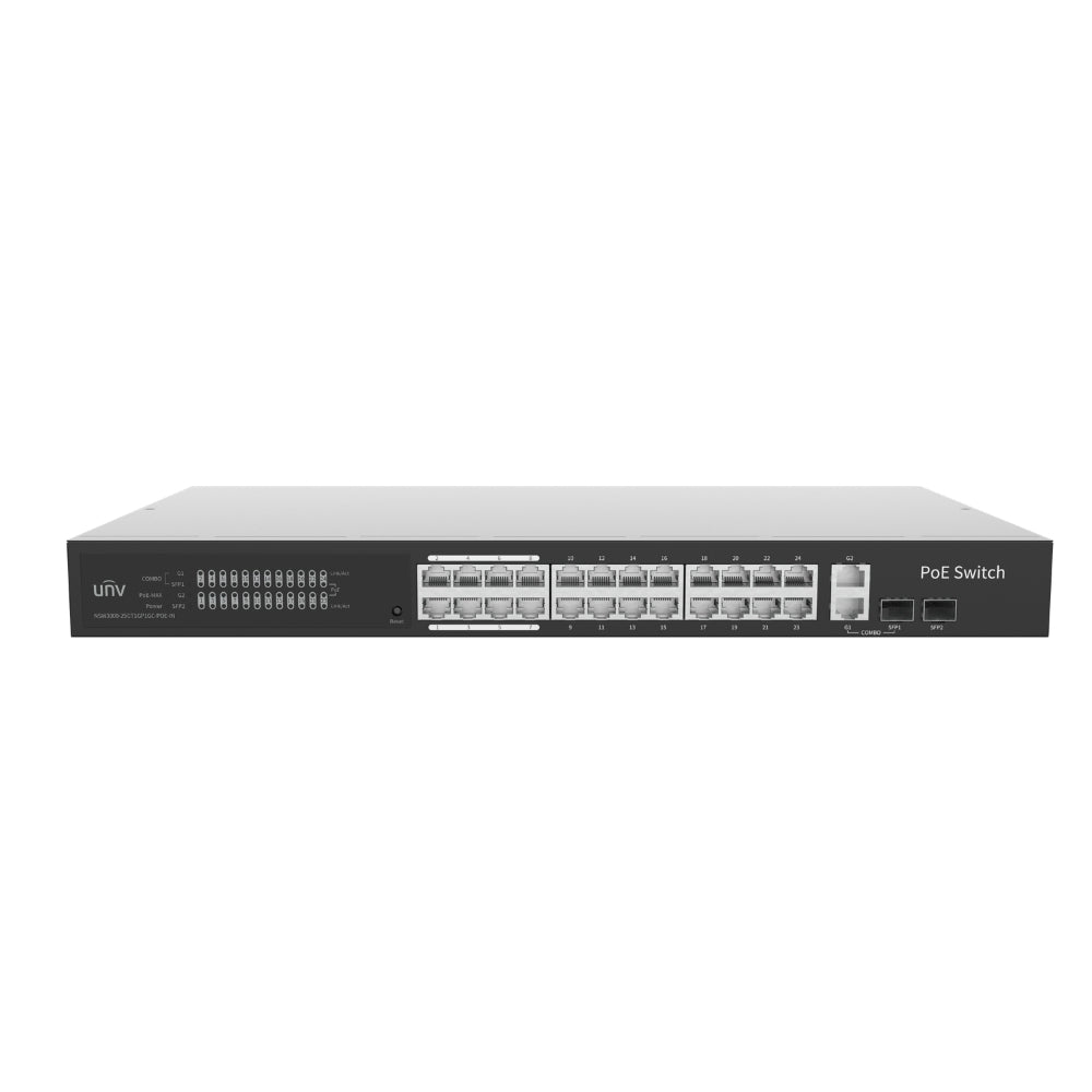 UNV NSW3000-25GT1GP1GC-POE-IN 24-Port 370W Gigabit Cloud Management PoE Switch | All Security Equipment