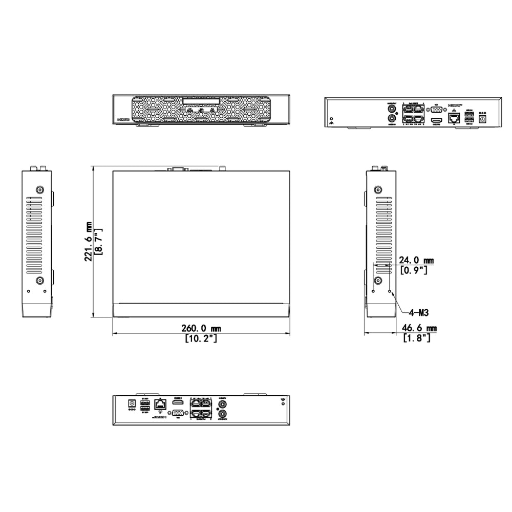 UNV NVR501-04B-P4 4CH Network Video Recorder | All Security Equipment