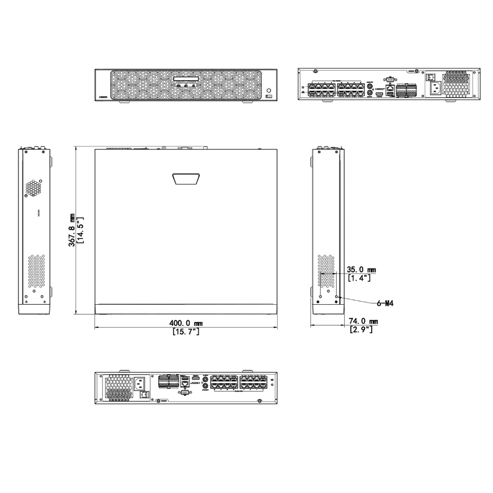 UNV NVR504-32B-P16-IQ 4 HDDs 32CH Network Video Recorder | All Security Equipment