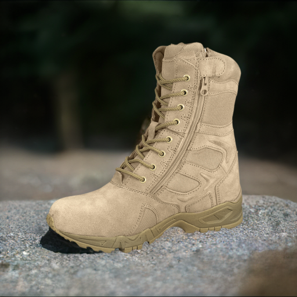 Rothco Forced Entry Deployment Boots With Side Zipper 8 Inch Tan