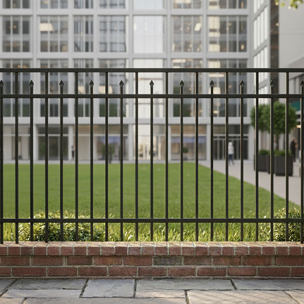 Commercial Fence 6’ H x 6’ W Aluminum Floridian Style - iDeal