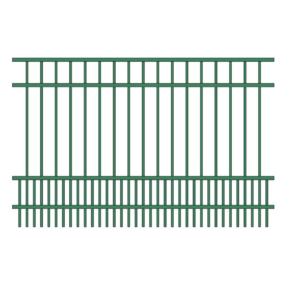Commercial Fence 6’ H x 6’ W Aluminum Long Islander Style - iDeal