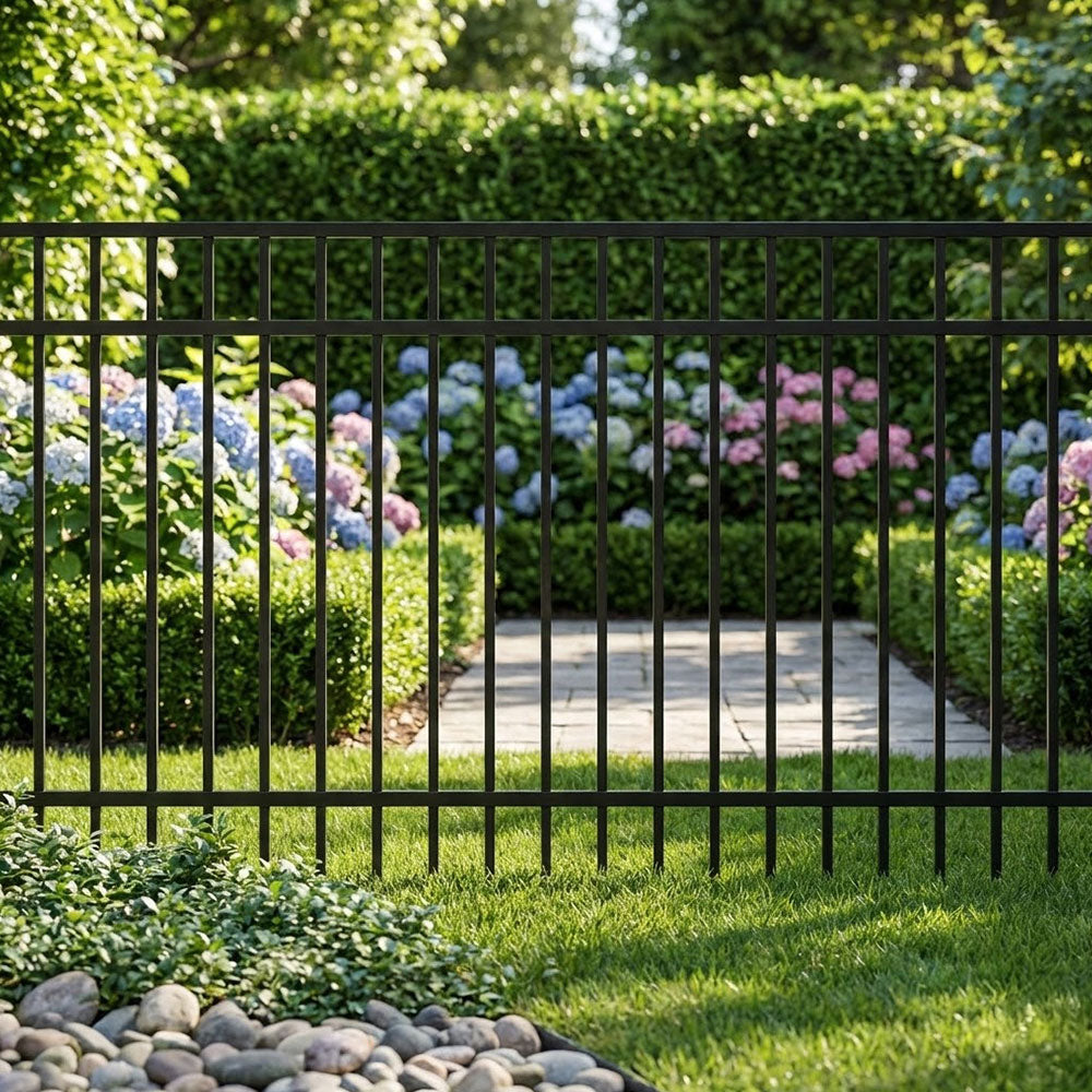 Residential Fence 4’ H x 6’ W Aluminum Long Islander Style - iDeal