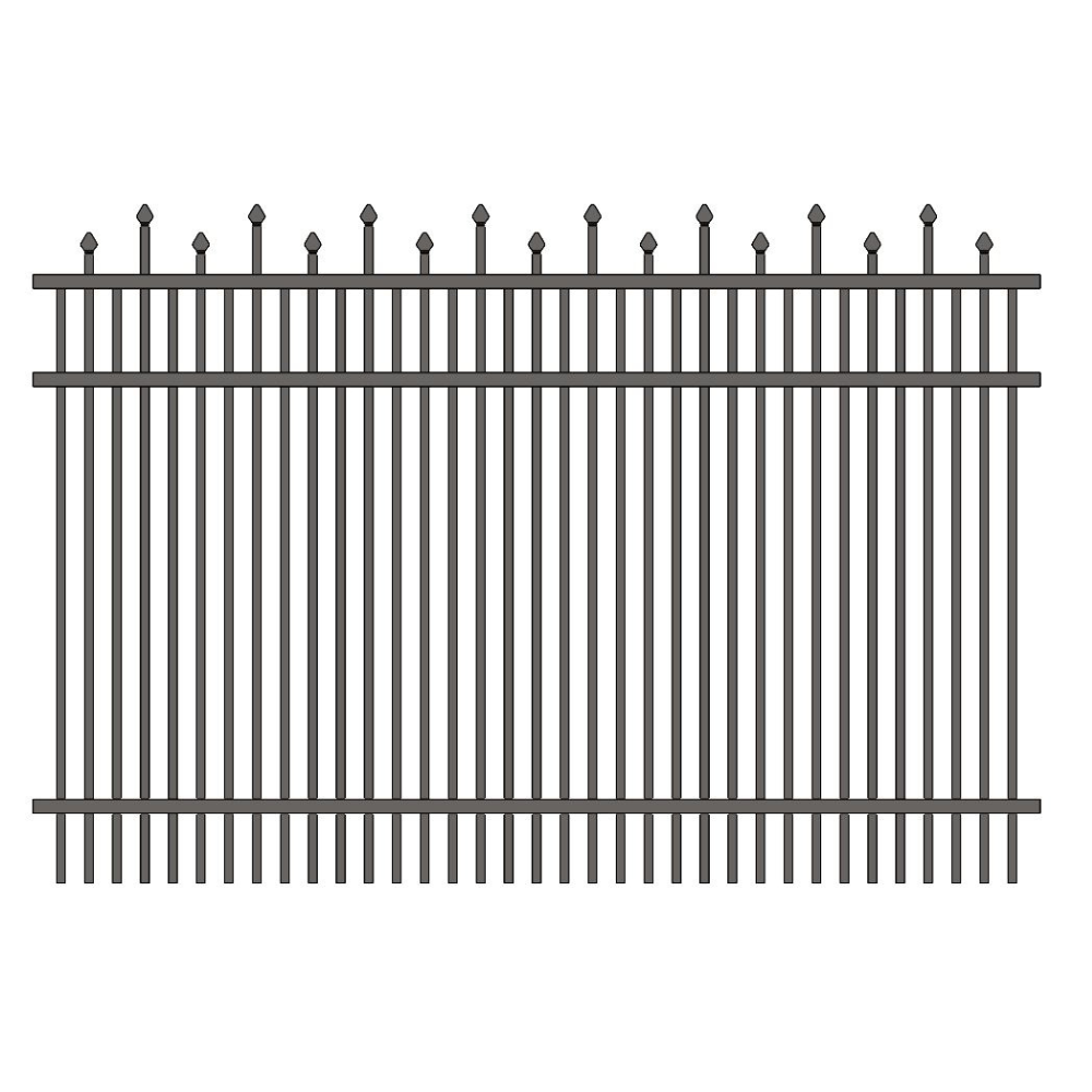 Residential Fence 4’ H x 6’ W Aluminum California Style - iDeal | All Security Equipment