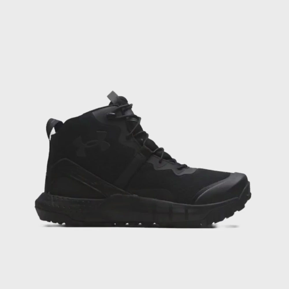 Under Armour Valsetz Mid Boots, Zip (Black) | All Security Equipment