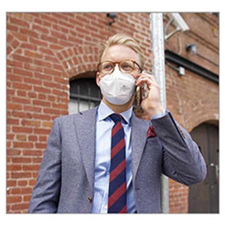 2 Piece Pack Of Disposable Protective Masks # AV-MASK-2 Multiple Layers & Blow Out Flame Tested