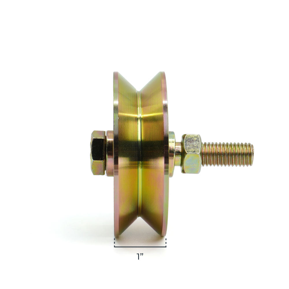 3 inch Heavy-Duty V-Groove Wheel FAS-RM-WHL-3-GLD | All Security Equipment 2/3
