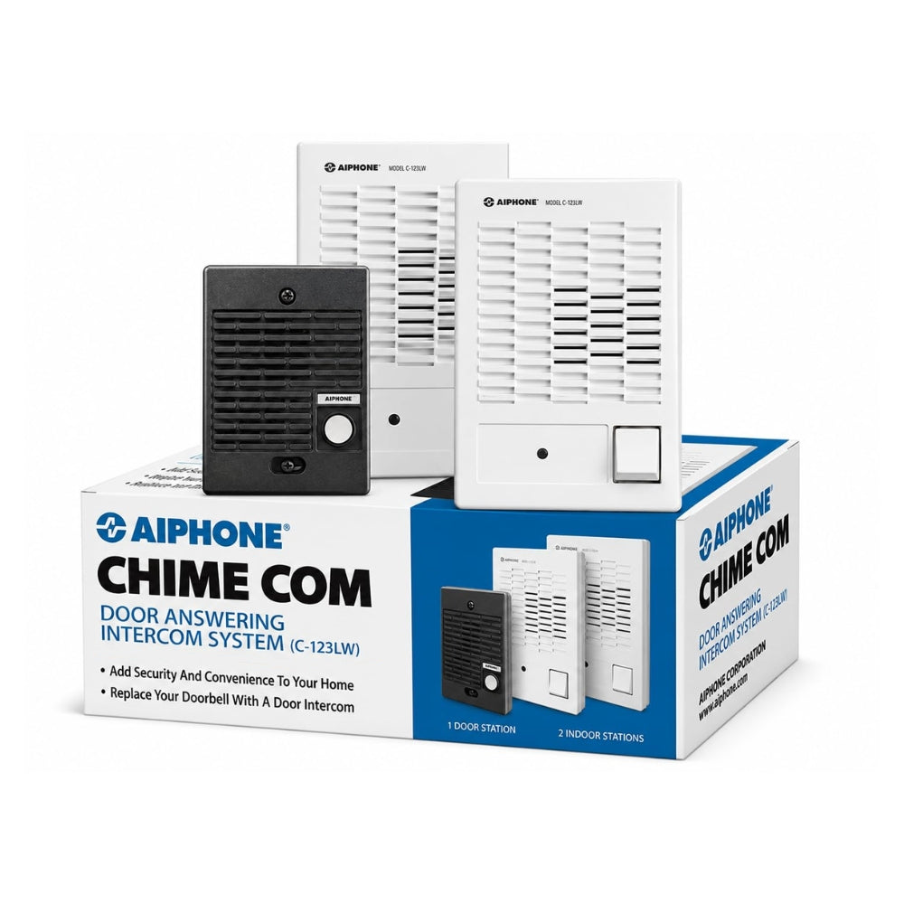 Aiphone Dual Master ChimeCom Set C-123LW | All Security Equipment