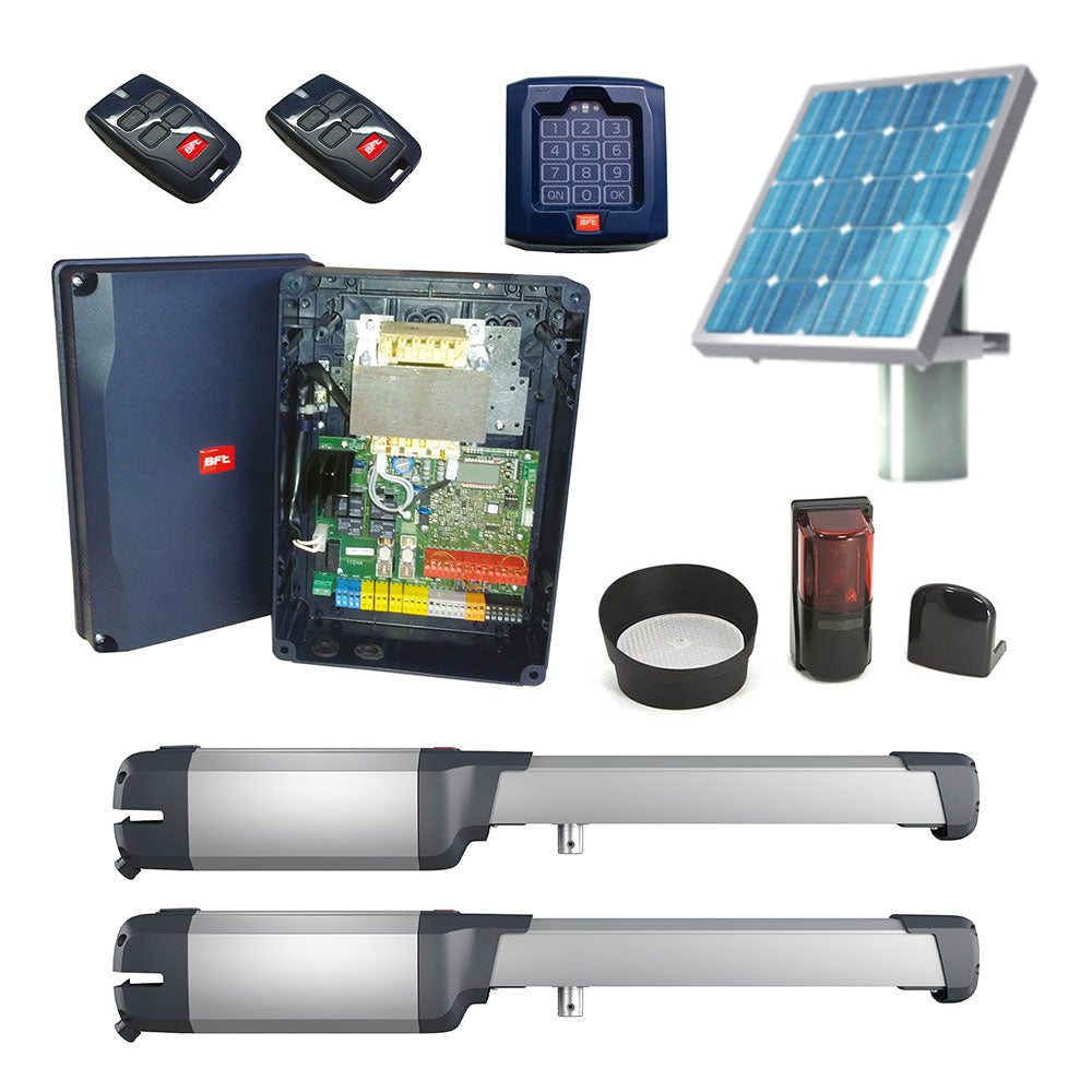 BFT Phobos BT A40 Dual Solar Swing Gate Opener Kit | 38006310731949