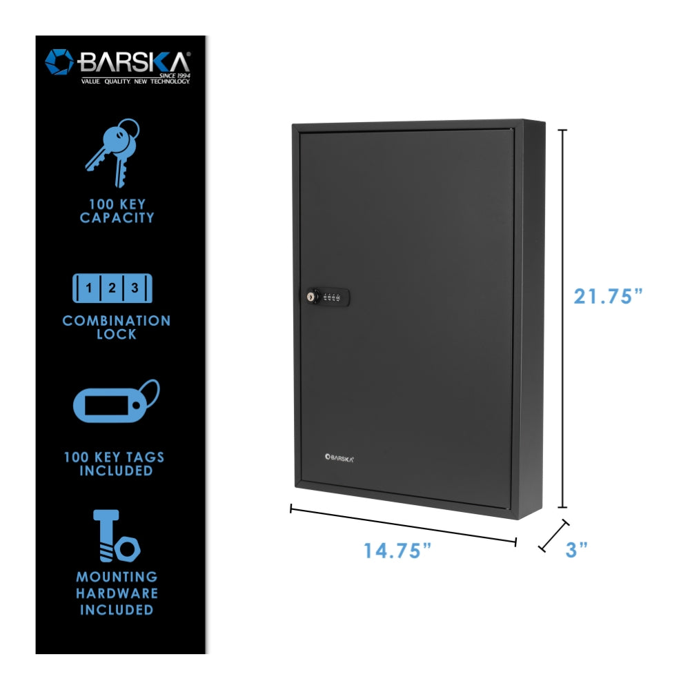 Barska 100 Position Adjustable Key Cabinet with Combo Lock CB13366