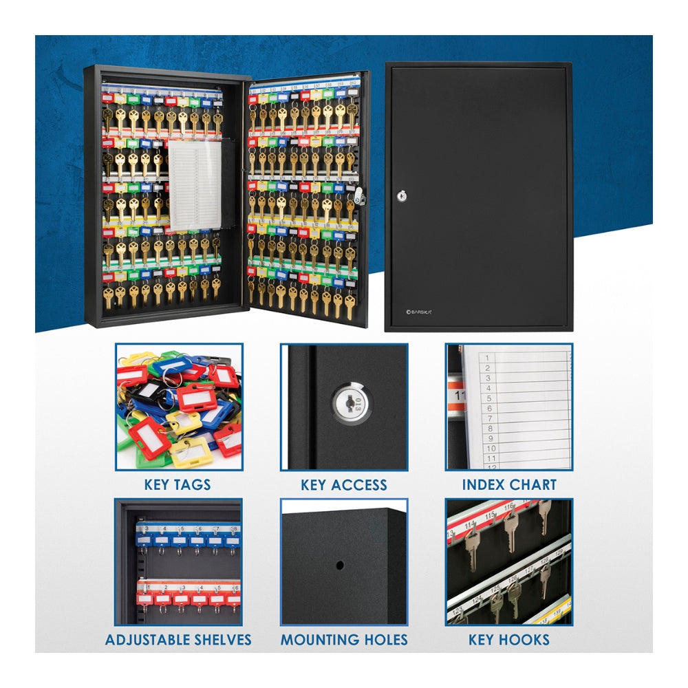 Barska 100 Position Key Cabinet with Key Lock Black CB12964