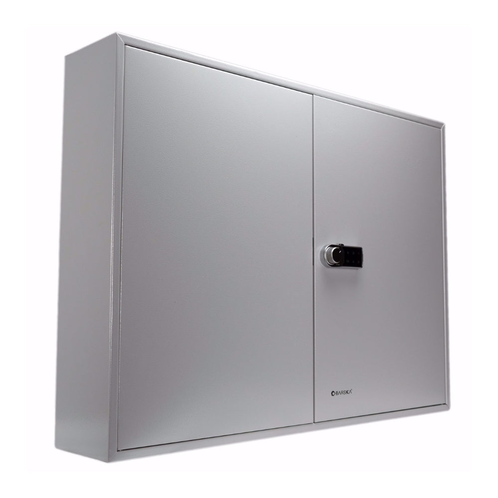 Barska 400 Keys Adjustable Key Lock Box with Digital Lock Grey CB13604