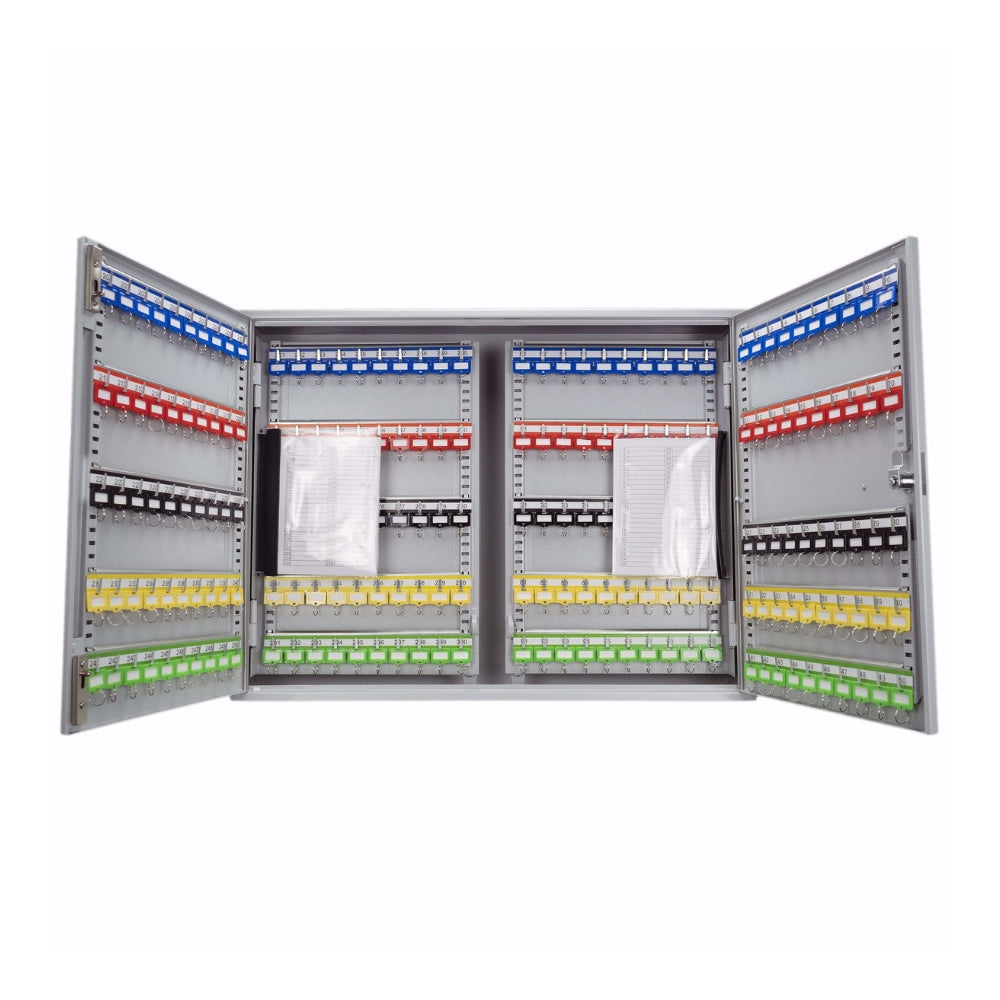 Barska 400 Keys Adjustable Key Lock Box with Digital Lock Grey CB13604