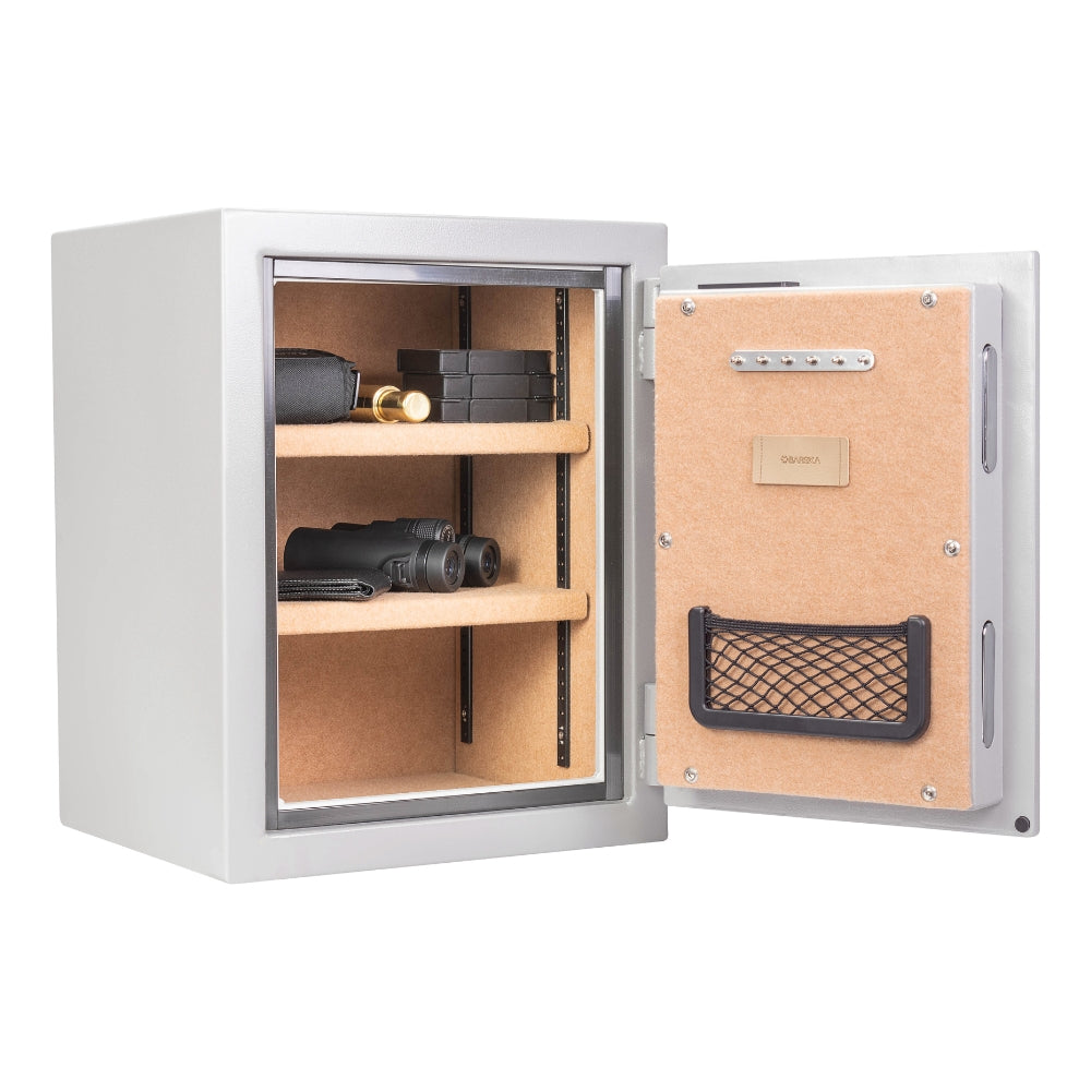 Barska Biometric Fireproof Safe, 1.64 Cu. Ft., Metallic Grey AX13494