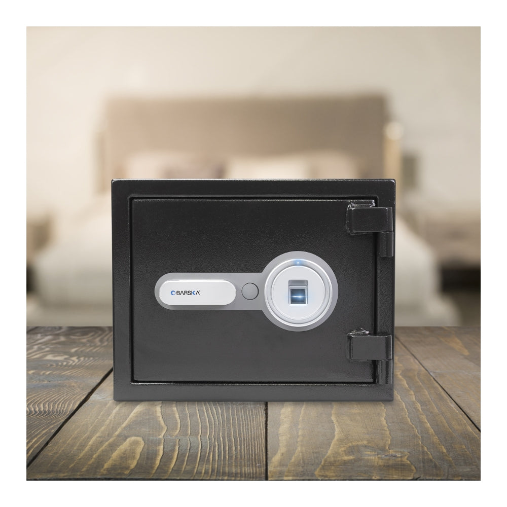 Barska Biometric Fire Resistant Security 0.75 Cu. Ft. Black AX13498