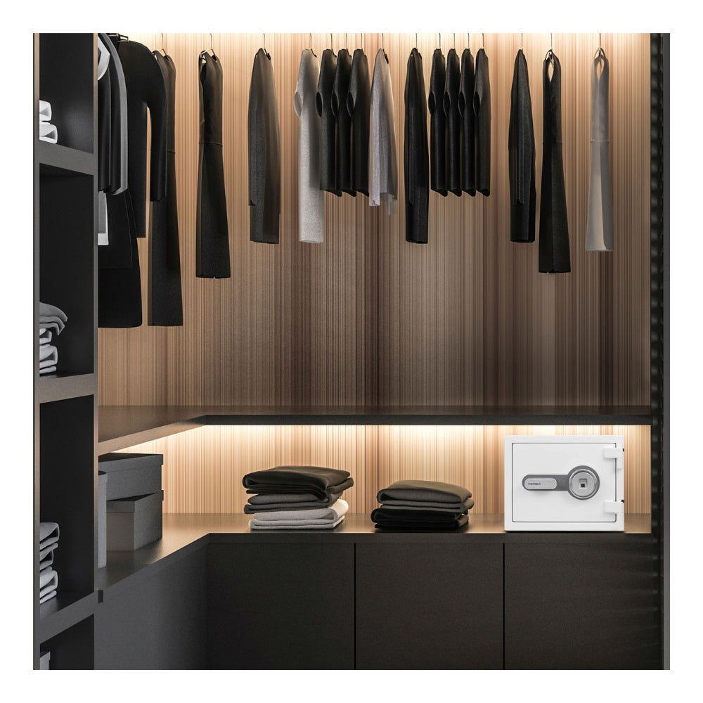 Barska Biometric Fire Resistant Security 0.75 Cu. Ft. White AX13738