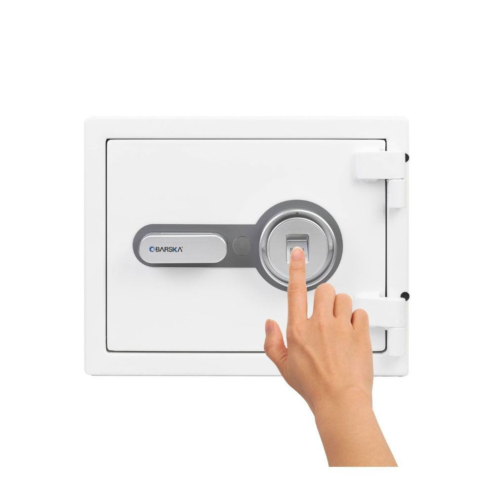 Barska Biometric Fire Resistant Security 0.75 Cu. Ft. White AX13738