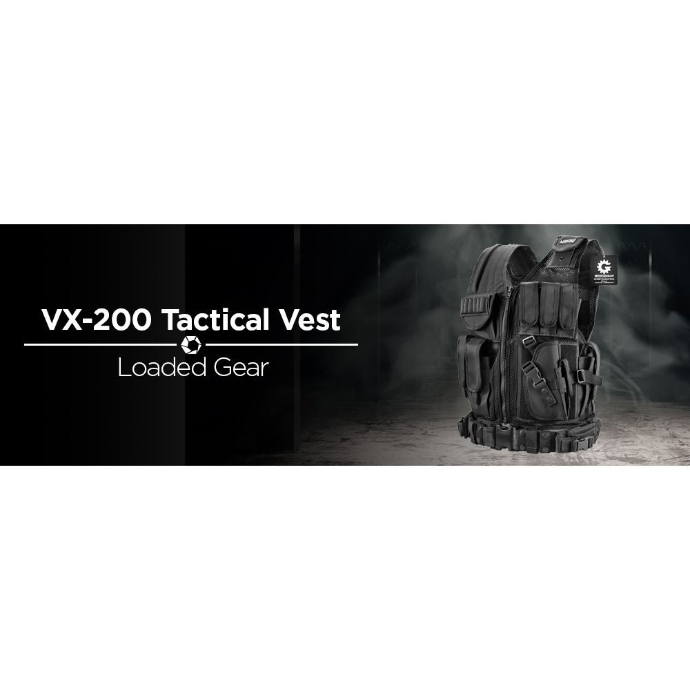 Barska Loaded Gear Tactical Vest VX-200 (Black) Right Hand BI12018
