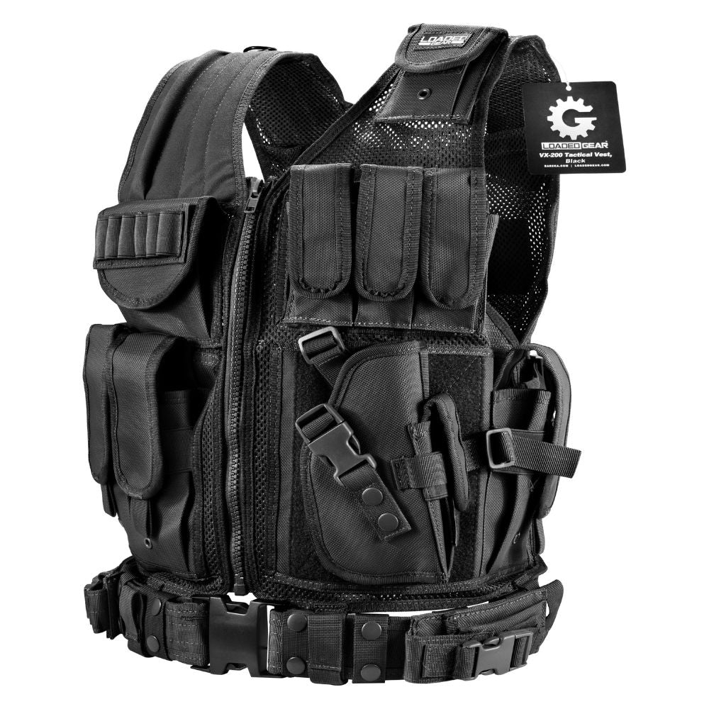 Barska Loaded Gear Tactical Vest VX-200 (Black) Right Hand BI12018