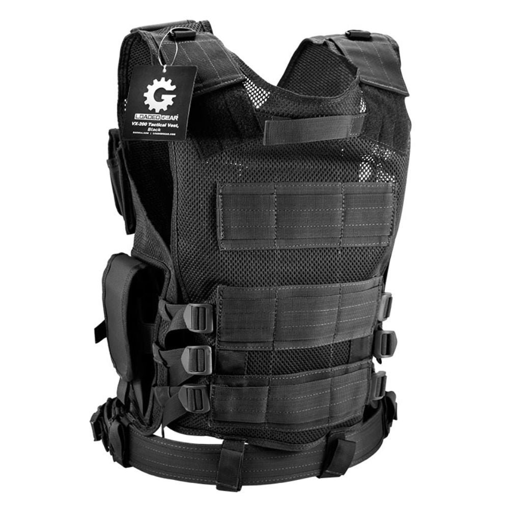 Barska Loaded Gear Tactical Vest VX-200 (Black) Right Hand BI12018