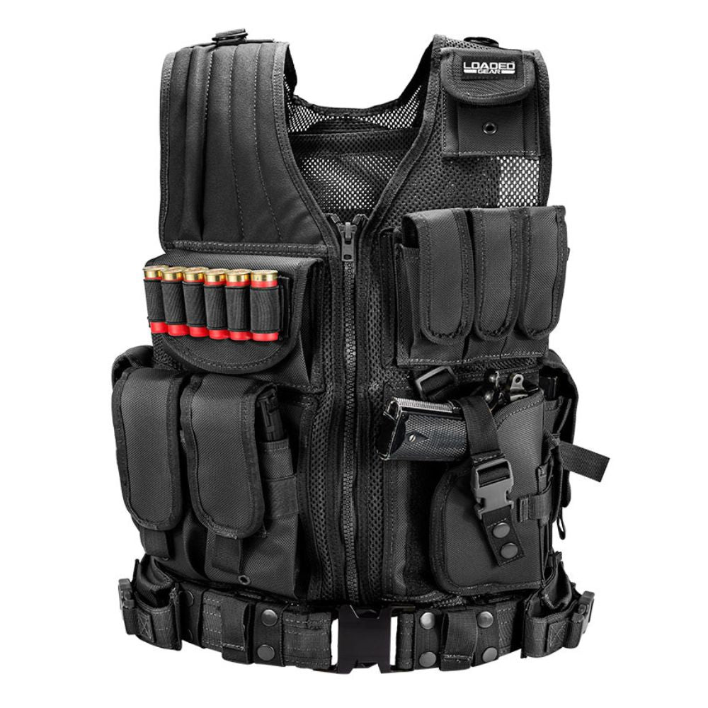 Barska Loaded Gear Tactical Vest VX-200 (Black) Right Hand BI12018