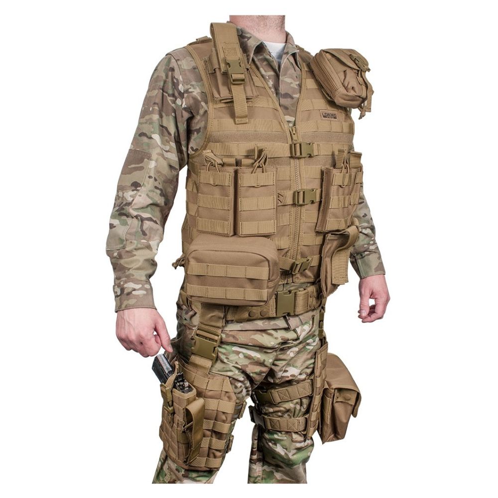 Barska Loaded Gear VX-100 Tactical Vest and Leg Platforms (Flat Dark Earth) BI12344