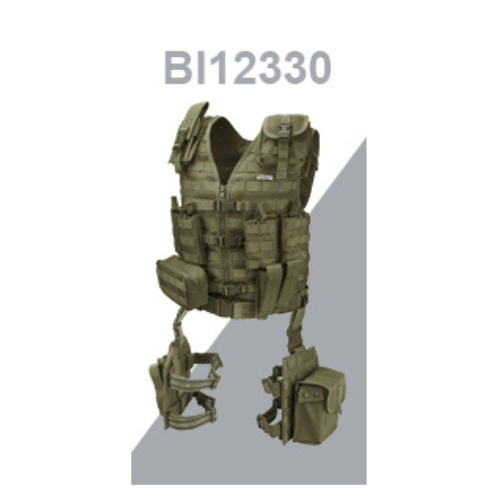Barska Loaded Gear VX-100 Tactical Vest and Leg Platforms (OD Green) BI12330