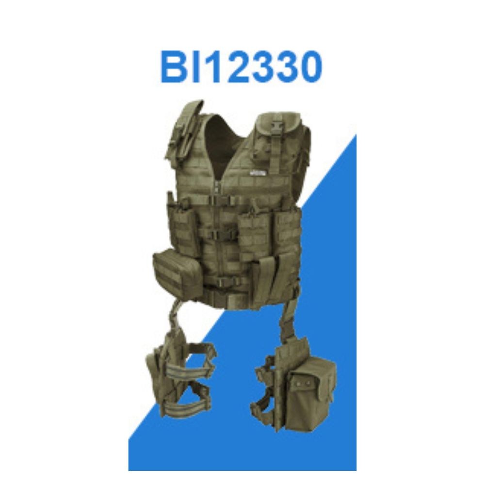 Barska Loaded Gear VX-100 Tactical Vest and Leg Platforms (OD Green) BI12330