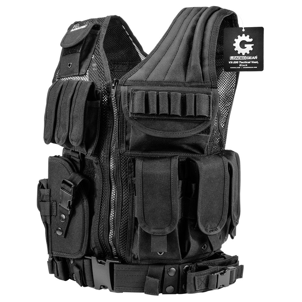 Barska Loaded Gear VX-200 Left Handed Tactical Vest (Black) BI12154