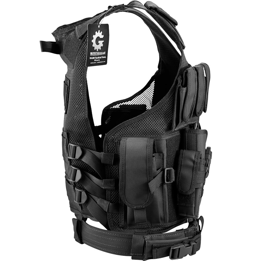 Barska Loaded Gear VX-200 Left Handed Tactical Vest (Black) BI12154