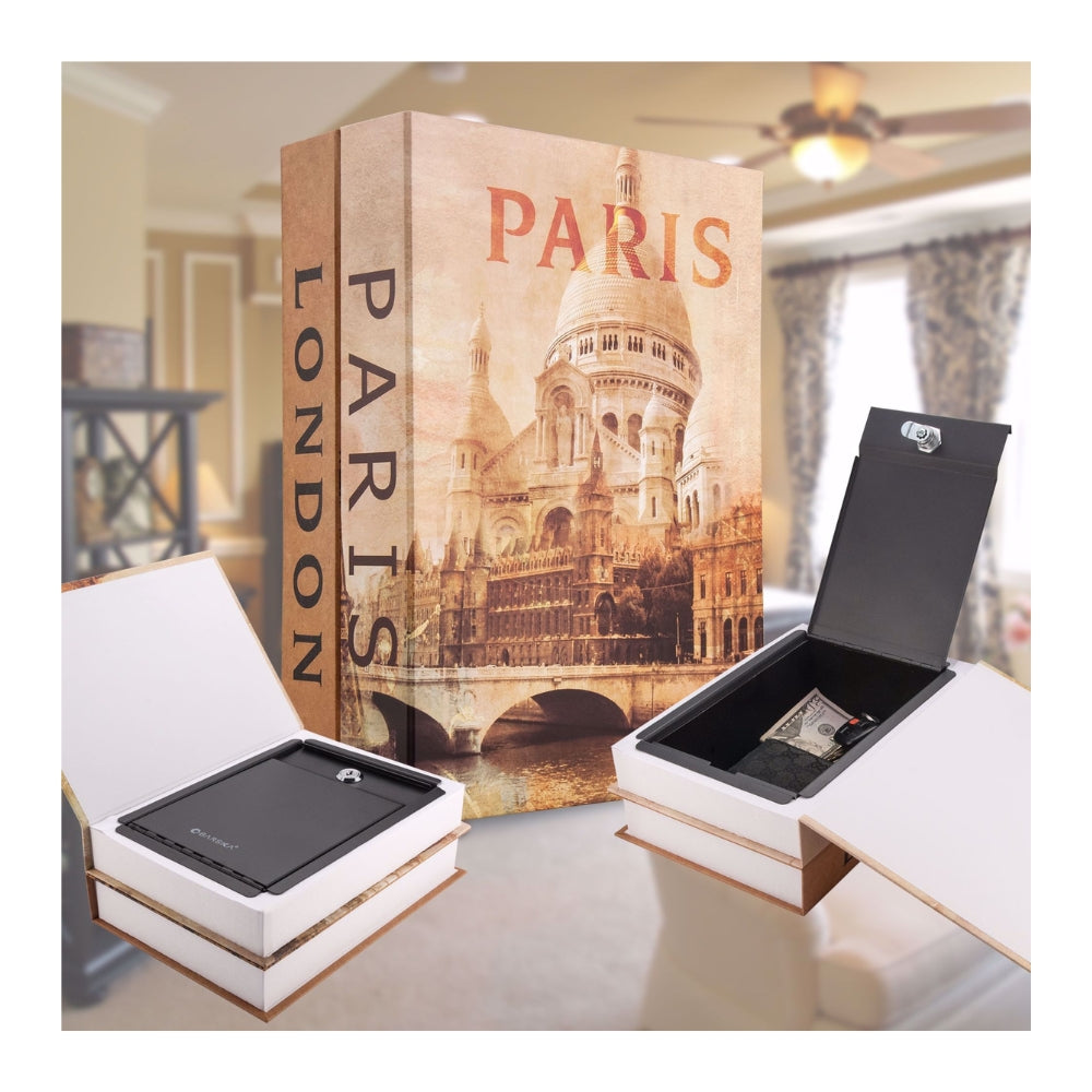 Barska Paris and London Dual Book Lock Box with Key Lock CB12470