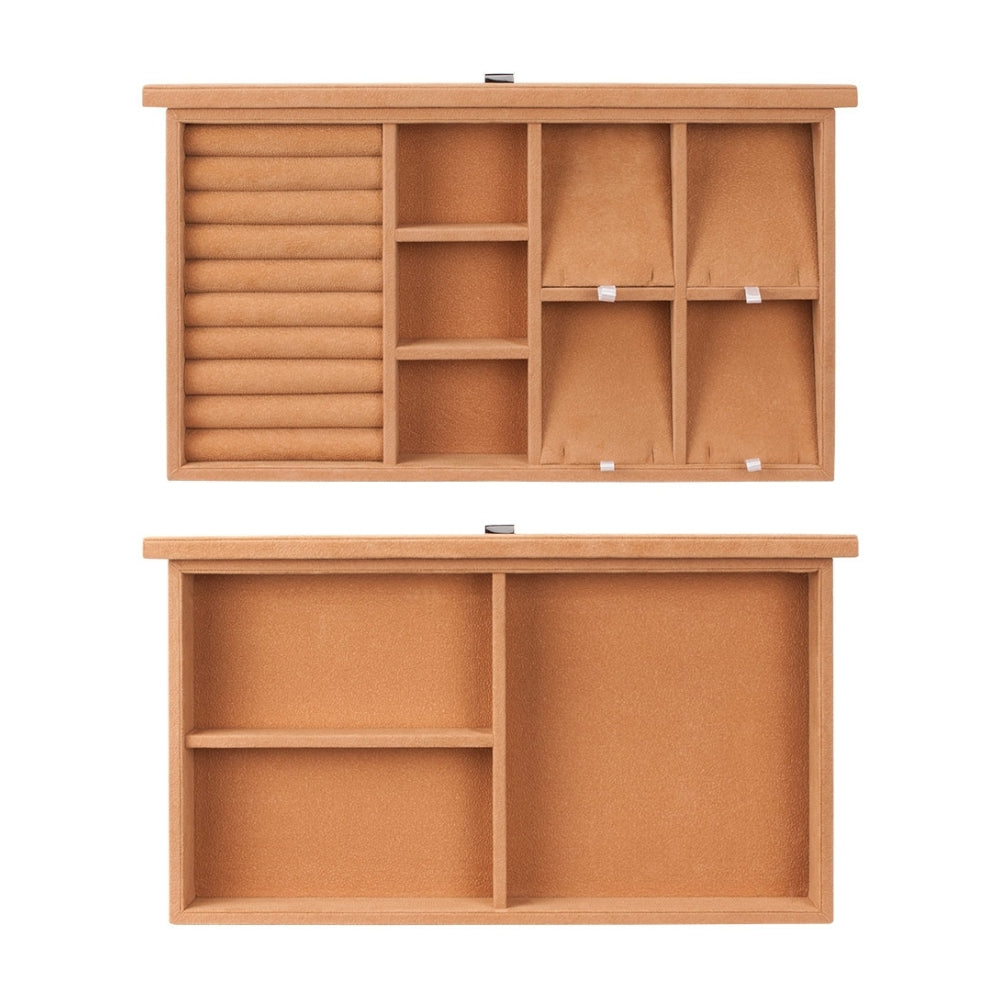Barska Suede-Lined Jewelry Storage Drawer Set Tan AF13318