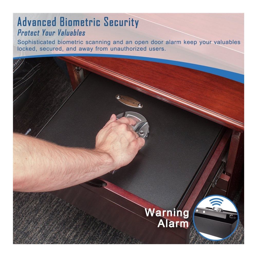 Barska Top Opening Drawer Safe with Fingerprint Lock AX11556