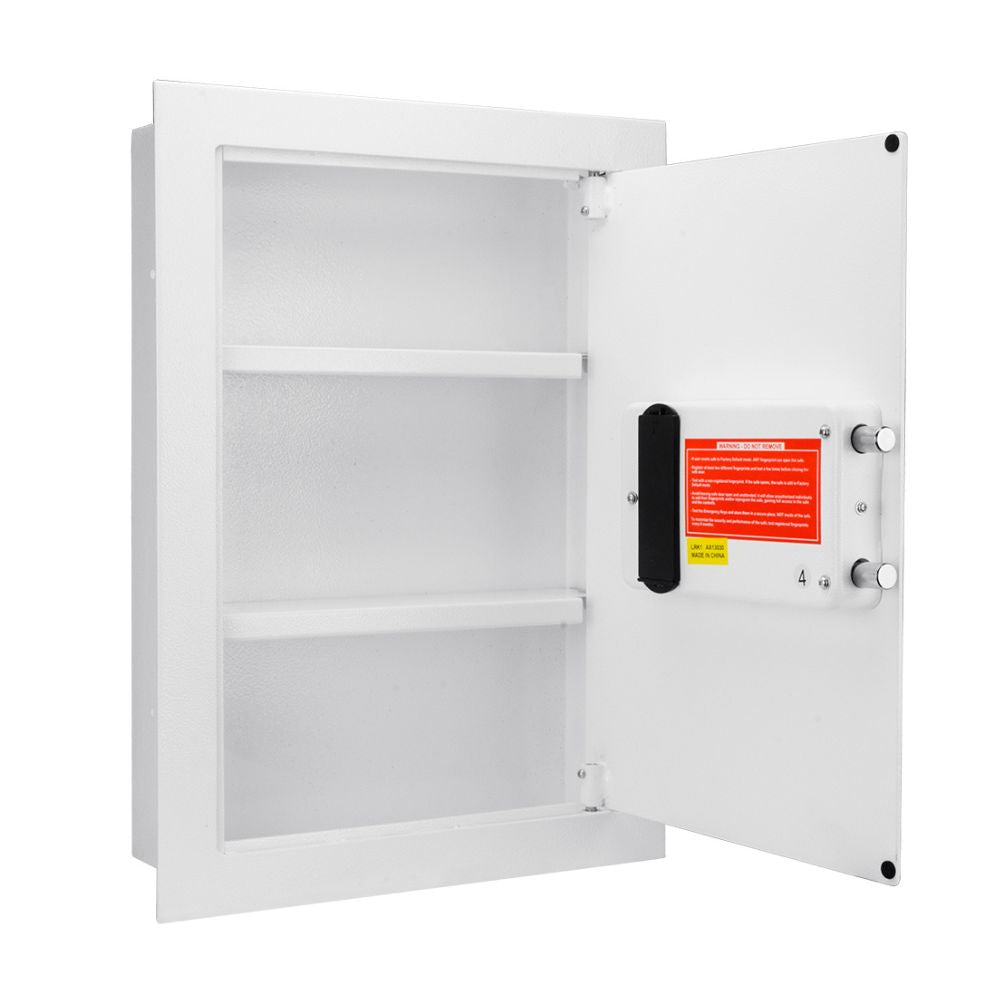 Barska White Biometric Wall Safe AX13030 | All Security Equipment
