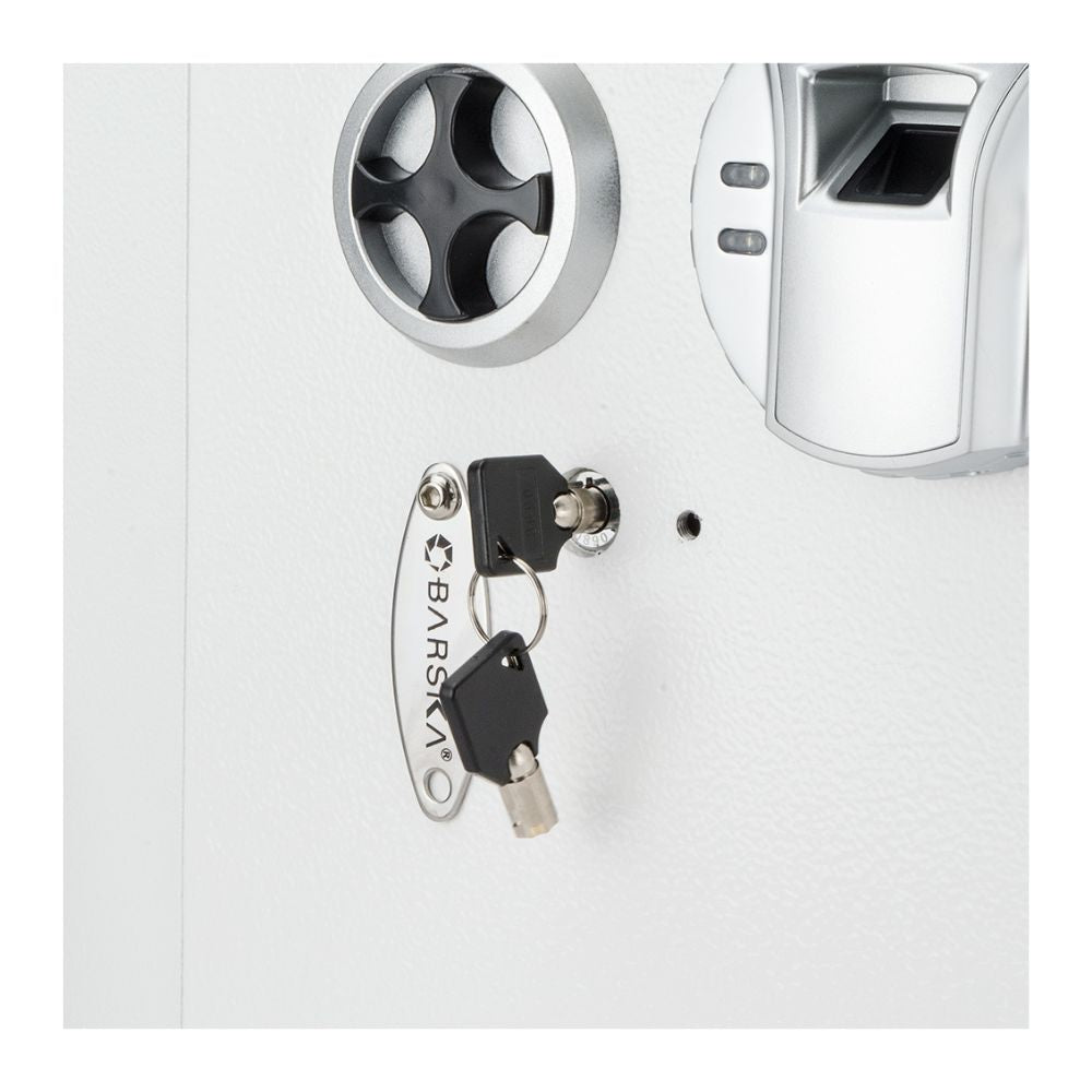 Barska White Biometric Wall Safe AX13030 | All Security Equipment