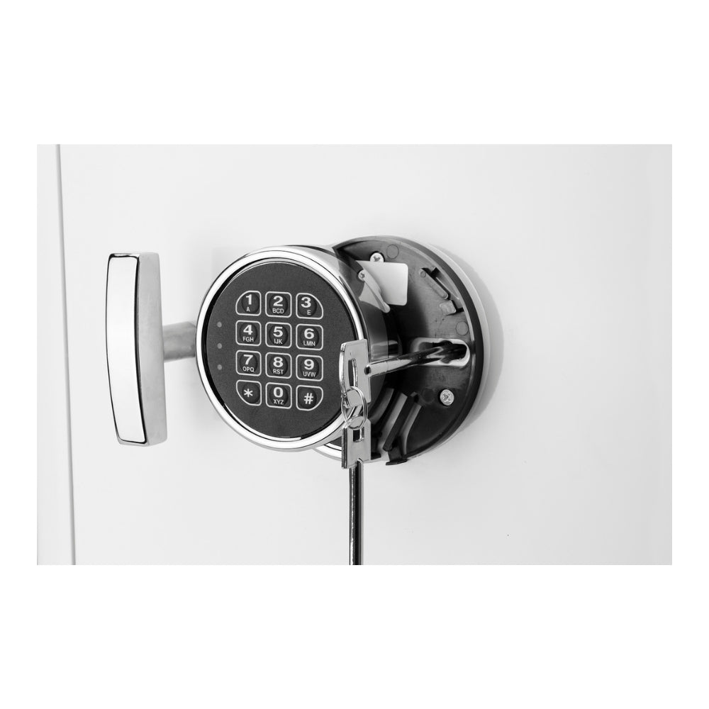 Barska White Keypad Jewelry Safe Tan Interior AX13104