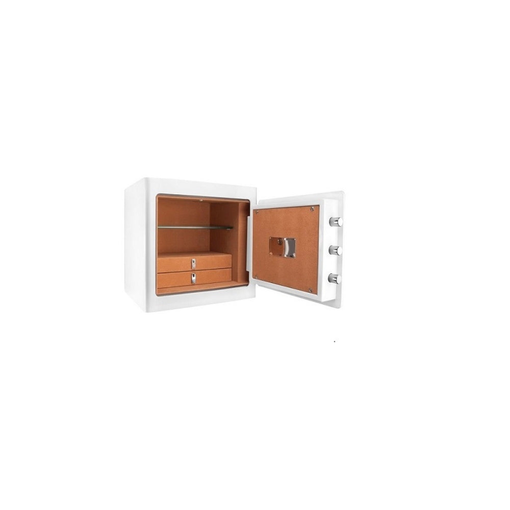 Barska White Keypad Jewelry Safe Tan Interior AX13104