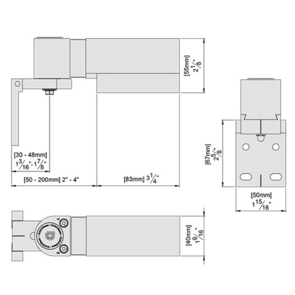 D&D Technologies SureClose EASY Gate Closer Bracket + Screws 72108423