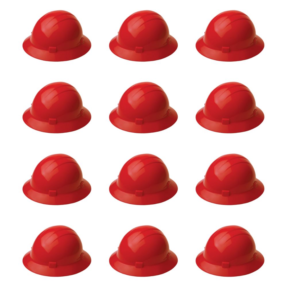 ERB Safety Americana Full Brim Slide-Lock Suspension Pack of 12