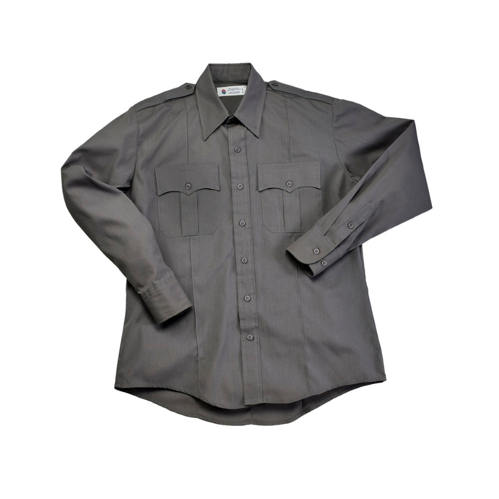 Liberty Uniform 100% Polyester Police/Guard Shirt (Nickel Grey) | Size: 4X/36-37 | All Security Equipment Liberty Uniform 100% Polyester Police/Guard Shirt (Nickel Grey) | Size: 4X/36-37 | All Security Equipment