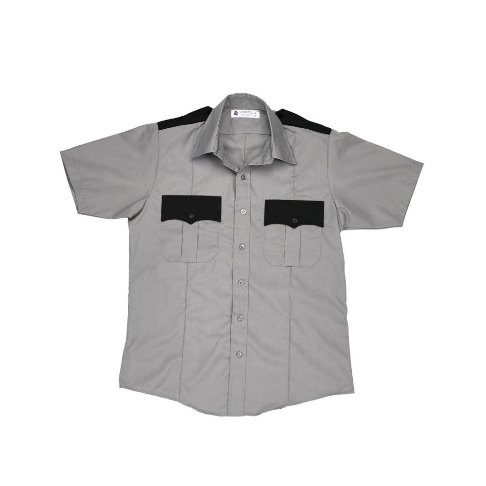 police dress shirt Liberty Uniform S/S, Male's Police Shirt (Two-Tone Grey) | Size: Medium