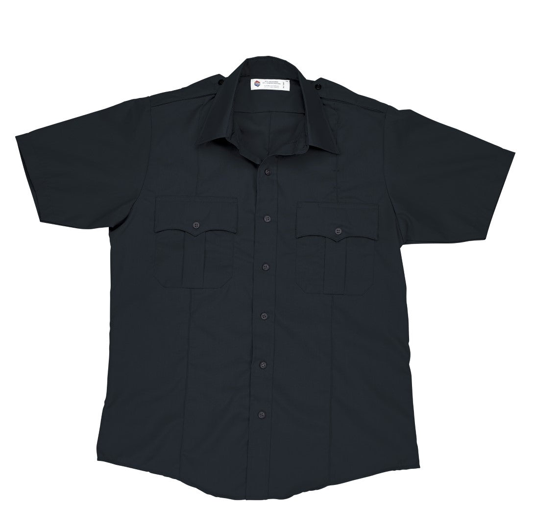 Liberty Uniform S/S Police Shirt, 100% Polyester in Black | Size: Small