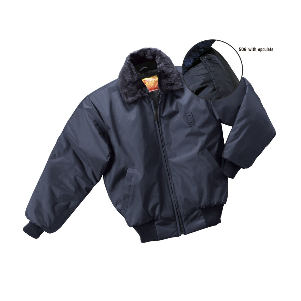 Liberty Uniform - Security Bomber with Epaulets (Navy Blue) | LIB-506MNV