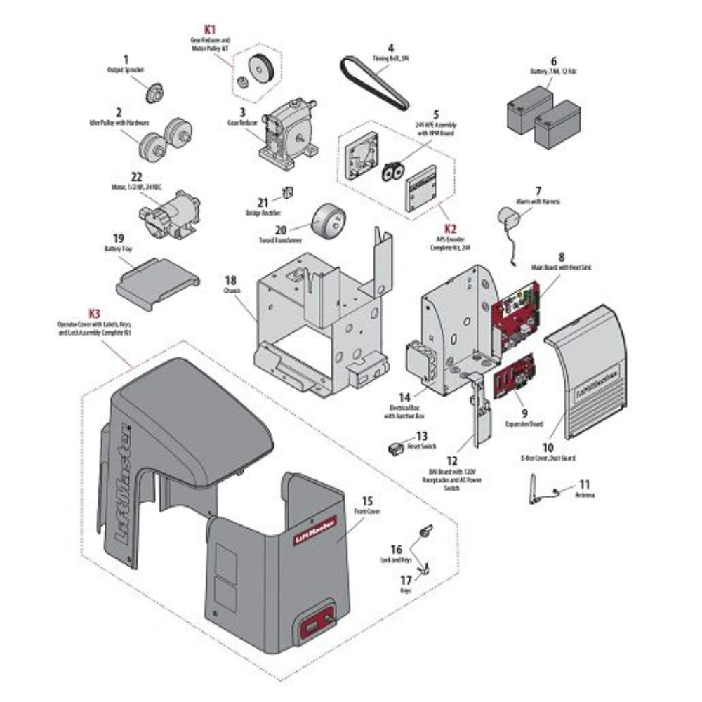LiftMaster CSL24UL 24VDC High Traffic Commercial Slide Gate Operator