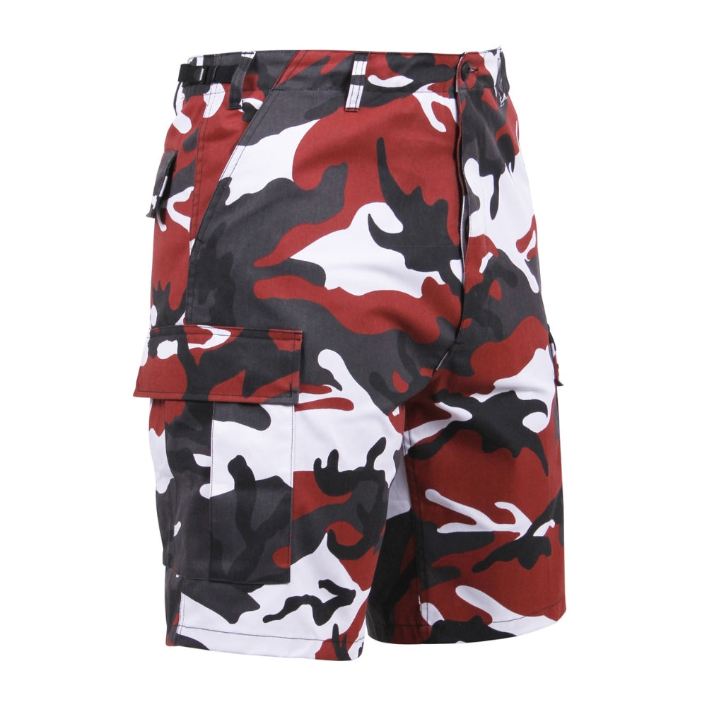 Red and black camo shorts deals