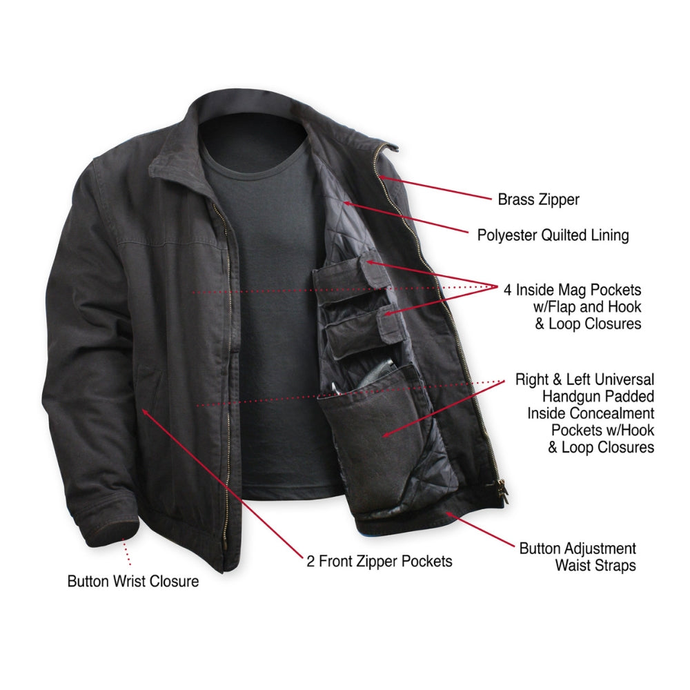 Rothco Concealed Carry 3 Season Jacket (Olive Drab) - 2