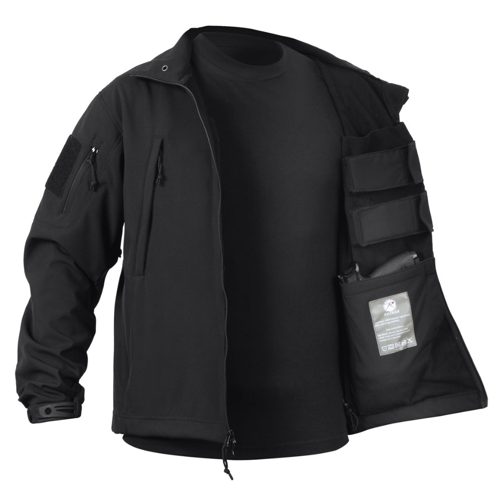Rothco Concealed Carry Soft Shell Jacket (Black) - 2